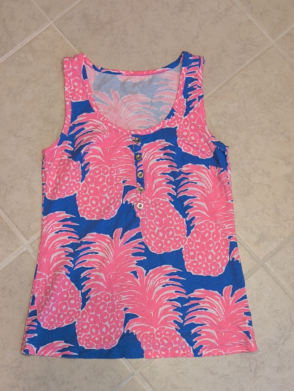 Lilly Pulitzer Pineapple Merrill Tank Top